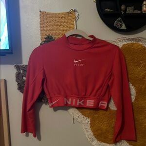 Nike Women's Red Cropped Top